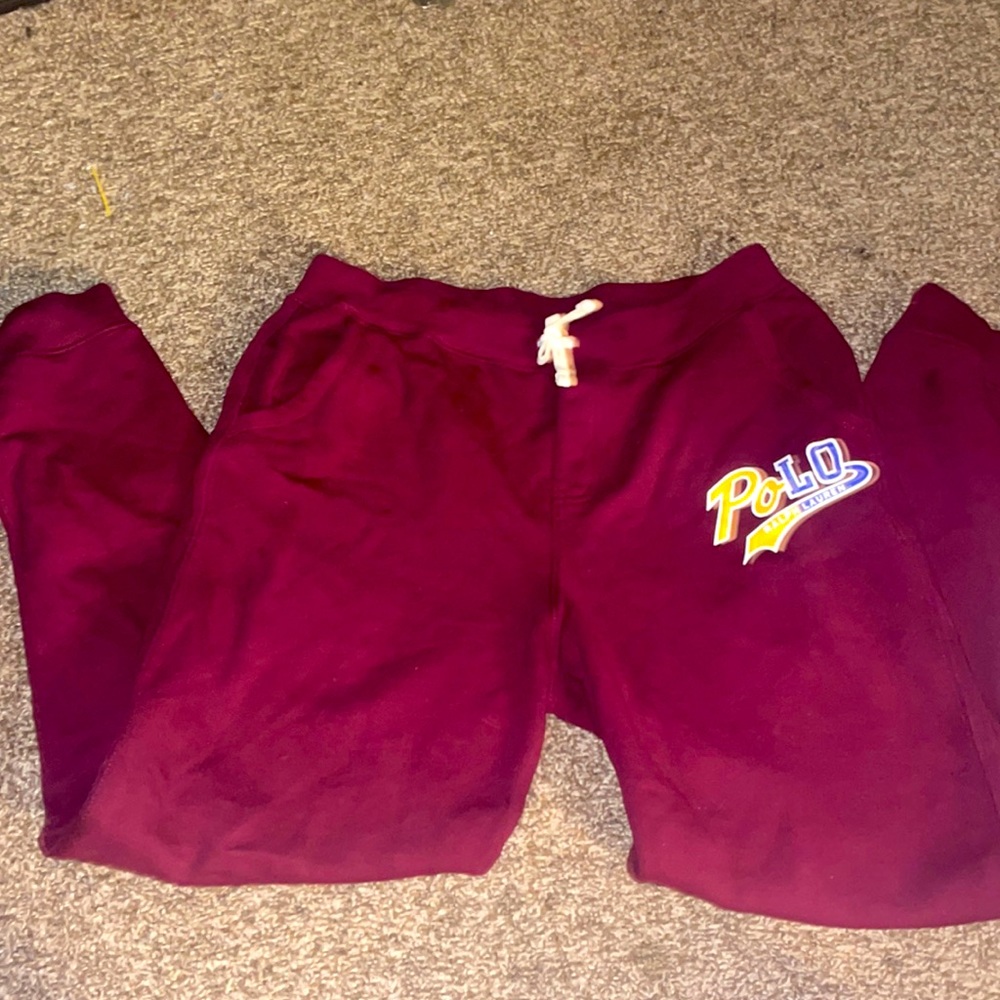 Polo Ralph Lauren Kids Maroon Jogger Sweatpants